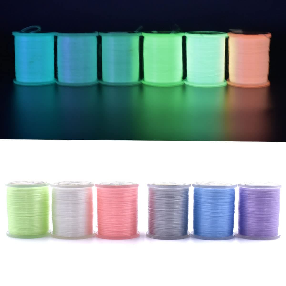 12/16 Colors 3/0 6/0 Fly Tying Thread Series Fly Tying Materials (6 Colors Glow Floss 300D)