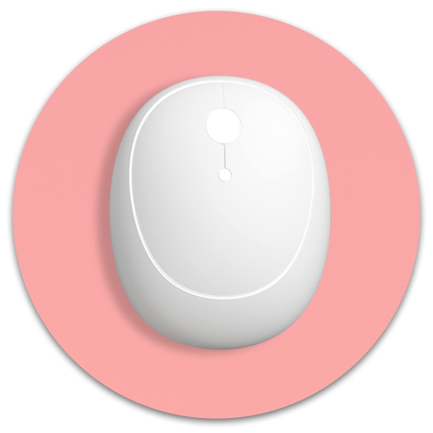 Dapesuom Small Mouse Pad, 6 x 6 Inch Thick Rubber Premium-Textured Non-Slip Portable & Washable Round Mini Mouse Mat for Women Men Wireless Laptops Keyboard Tray Gaming Work Computer Travel, Rose Pink