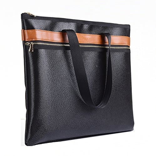 Boulong Fireproof Document Bag 15" x 12" NON-ITCHY Double silicone coated Fire|Water|Explosion Resistant Metal Zipper Double Pockets Withstand 2300℉. Fireproof Safe Storage for important properties