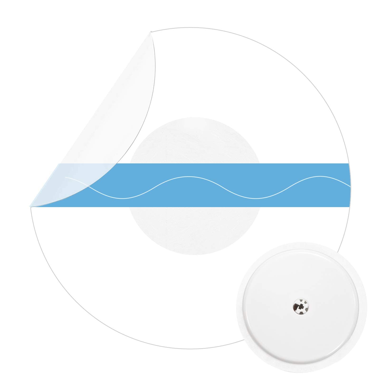 40Pack Libre Sensor Covers,Waterproof & Breatheable Patches for Libre 1/2/3 Plus & Lingo-Clear CGM Patches with No Glue in The Center-Hypoallergenic & Latex-Free 15 Days Long Stay