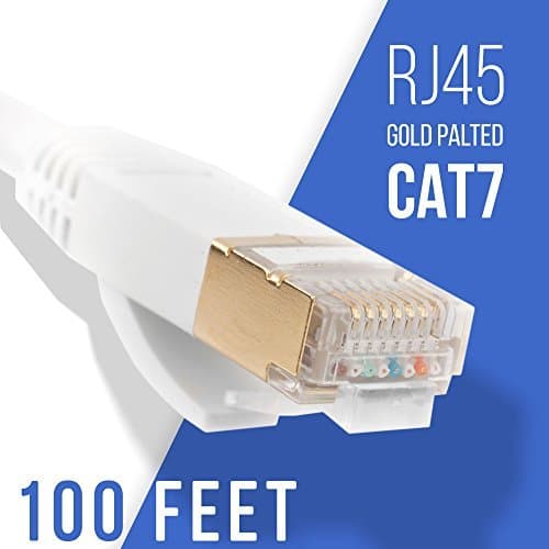 RJ45 Cat7 Network Ethernet Cable - 100 Feet (30m)