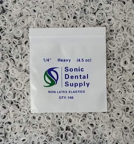 Clear 1/4" 4.5 Oz - Orthodontic Elastic-for Braces - Dental Rubber Bands