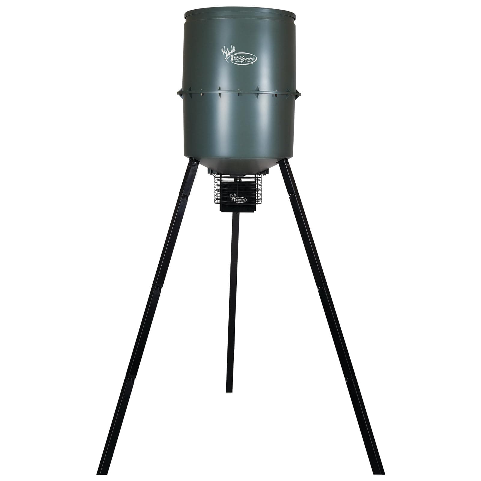 WILDGAME INNOVATIONS Quick-Set Pro 270lb Game Feeder with Digital Timer Durable Varmint-Proof Tripod Corn/Pellet Deer Hunting Feeder with 1-6 Available Feed Times & 50-feet Radius