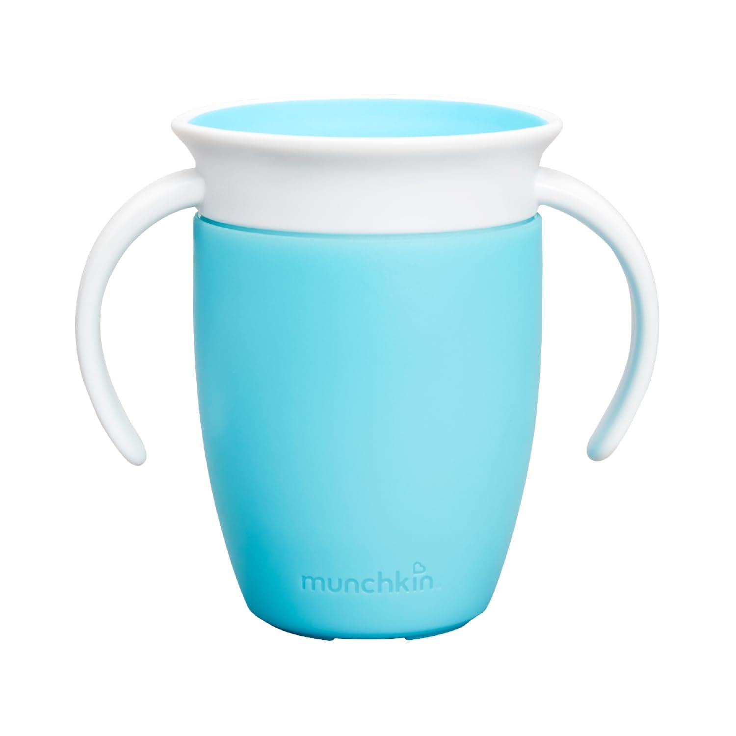 Munchkin 360° Trainer cup, Spill proof and leak proof cup with handle for infant/baby boys and girls, 7oz Capacity, 6 Months and above, Blue