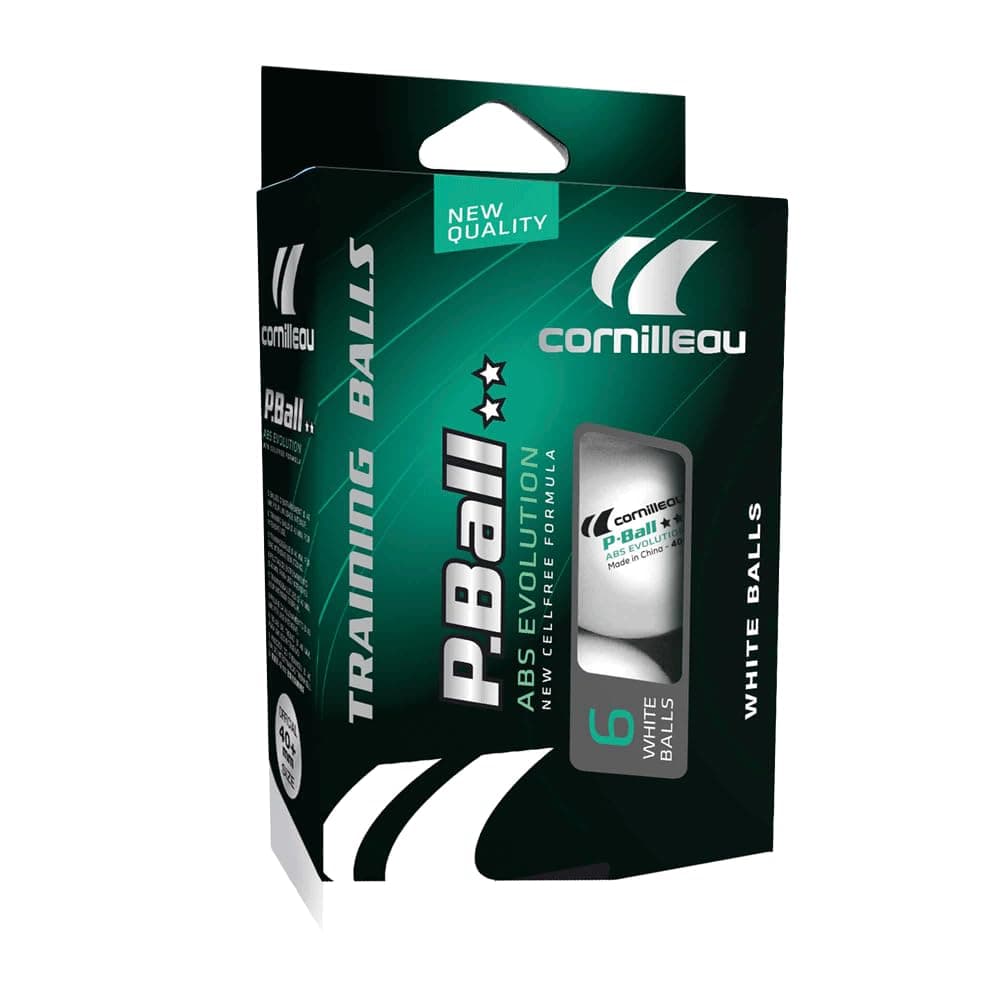 P-Ball 2 White x6 – ITTF 2-Star Rated Table Tennis Balls – Durable for Regular Play