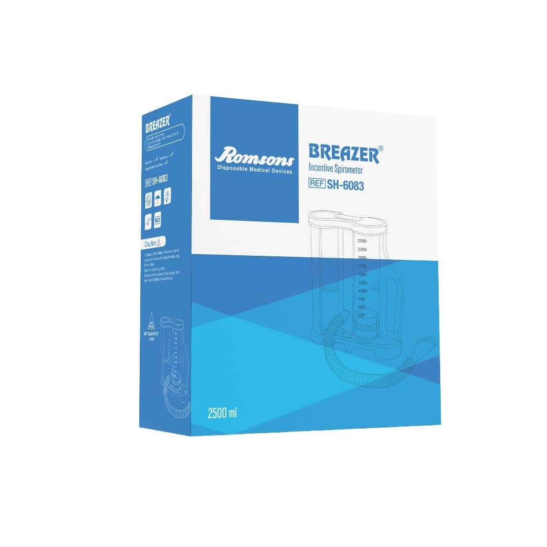 Respirometer Incentive Spirometer | Deep Breathing and Lung Exerciser | 1- Unit