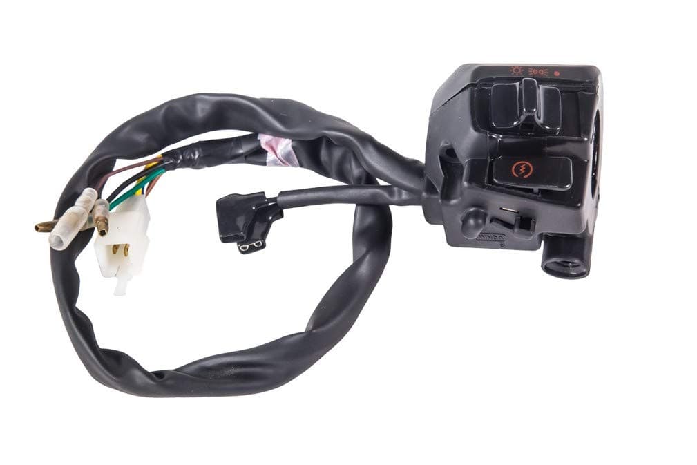 SW-0660BB HANDLE BAR SWITCH- RIGHT SIDE (SELF START)- 4 PIN WHITE MALE, 3 PIN BULLET, 2 L SHORT TERMINALS For-HERO-CBZ XTREME NORMAL METER