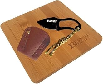 BAMBOO CUTTING BOARD & MINI CAMP KNIFE