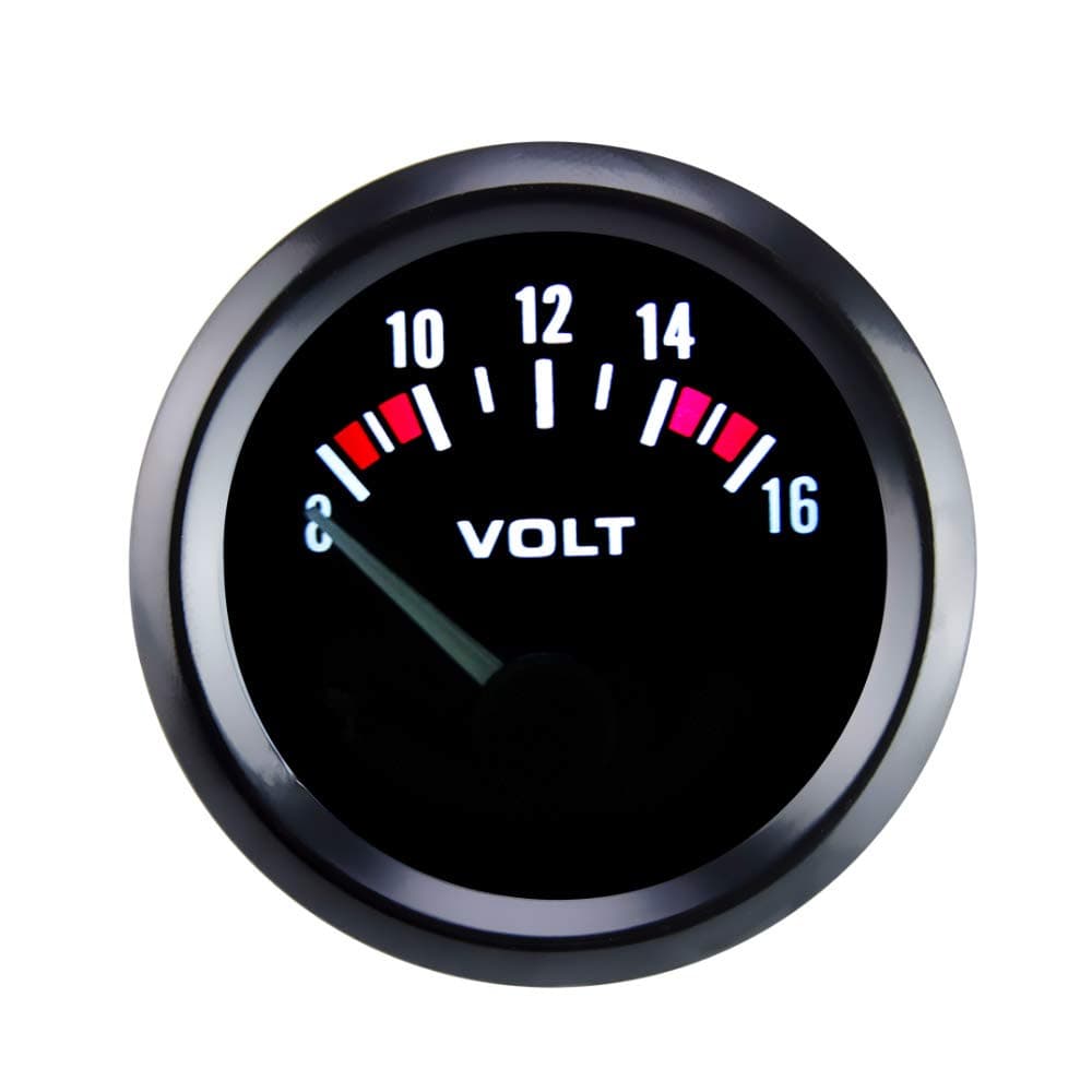 ESUPPORT Universal Car 2" 52mm Pointer Volt Voltage Gauge Meter Celsius White LED Light Indicator Display Electrical