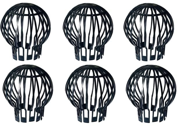 GardenAce Gutter Guard 6 Pack for Downspout Blockage - Leaf & Debris Blockage - Balloon Bubble Shape - Leaf Strain Pipe Filter for Roof Gutters (6 Pack, 5.7" x 5")