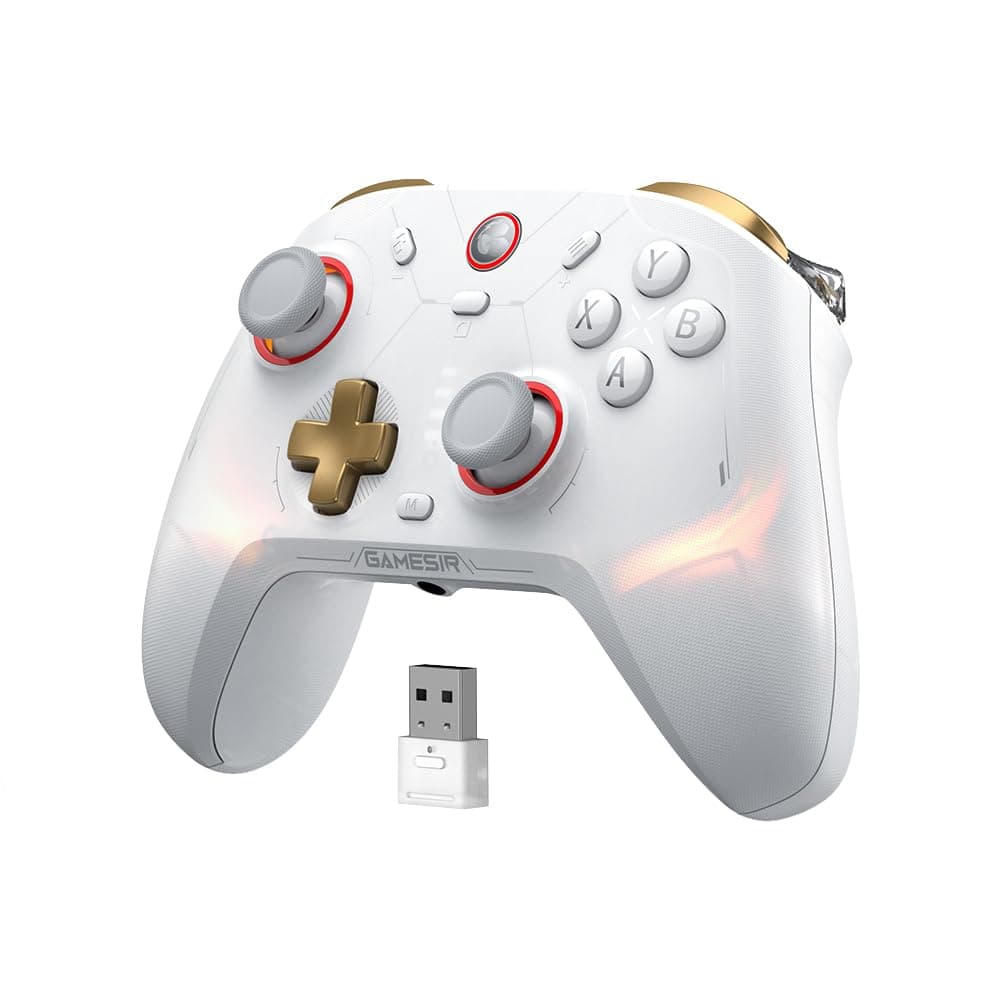 GameSir Cyclone 2nd Pro Wireless Controller for Switch,PC,Android,iOS, PC Controller Mag-ResTM TMR Sticks, Hall Effect analog Triggers, RGB Llighting,6-axis Gyro, Turbo(White)