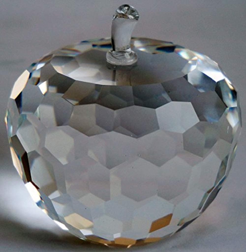 Simon Designs SD220351 Crystal Apple Paperweight 3"