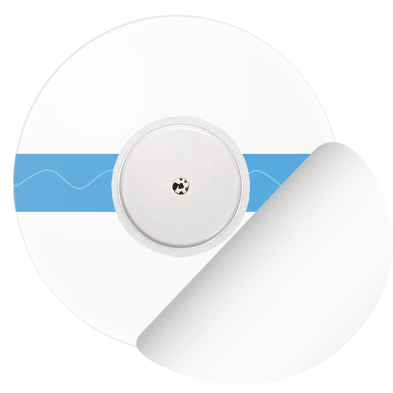 Sensor Covers for Libre 1/2/3-50 Pack Waterproof Adhesive Patches,Transparent CGM Overpatch Tape Lasting to 14 Days-Without Hole-HECHUAN