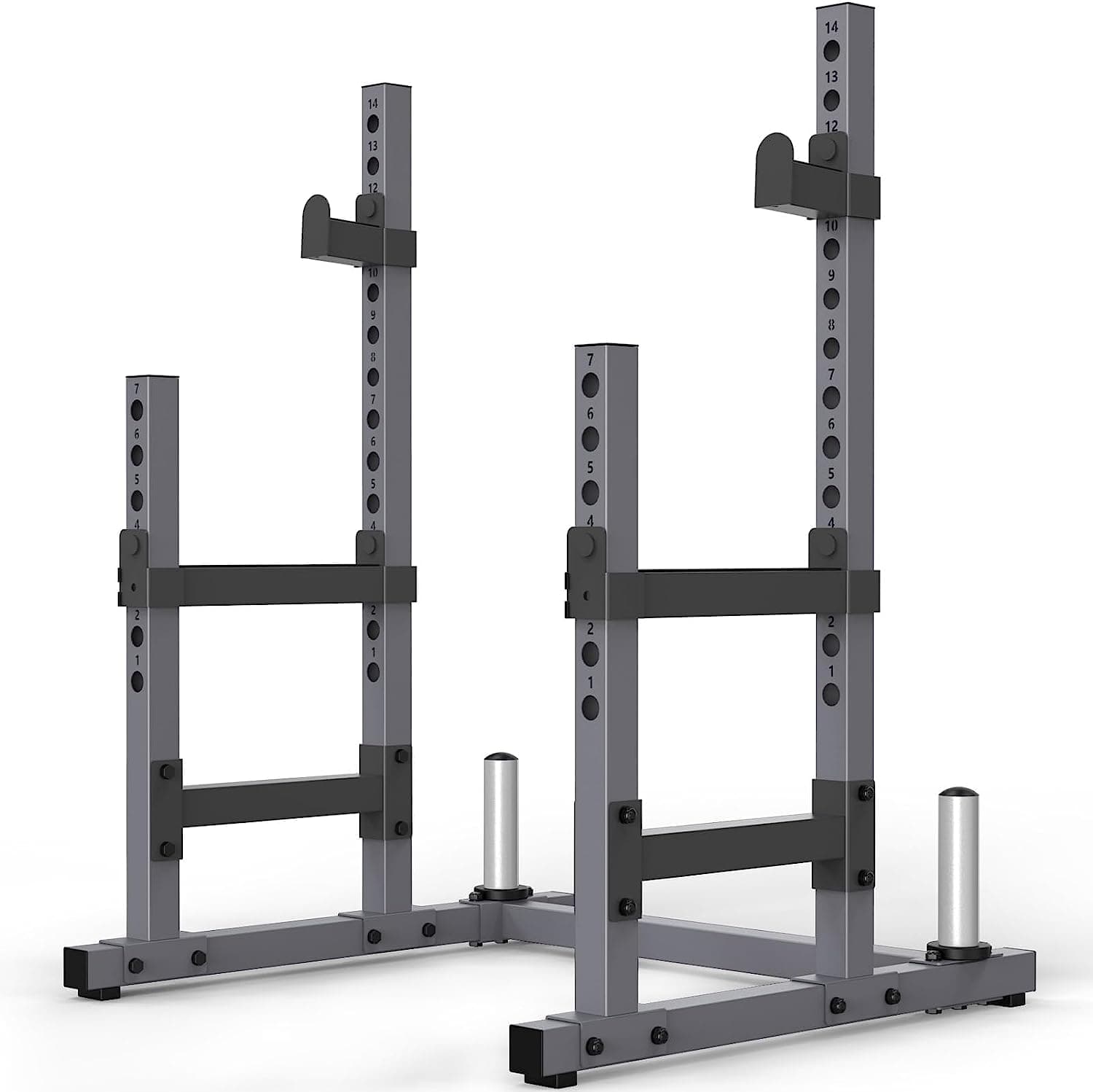 PASYOU Adjustable Squat Rack, Heavy Duty Barbell Rack Stand, Multifunctional Power Rack Cage Weight Bench Support for Home Gym Strength Training, Bench Press Dumbbell Rack with Max Load 1800lbs