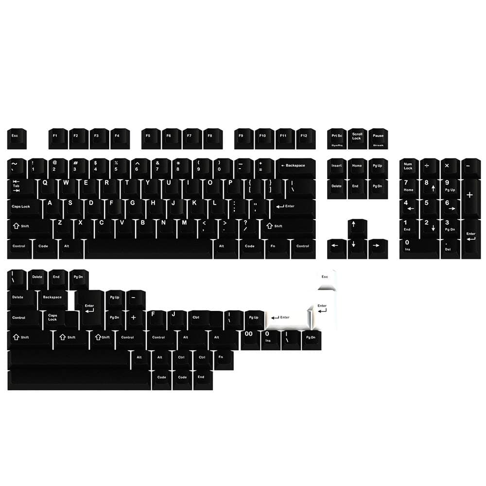 Drop GMK White-On-Black Keycap Set