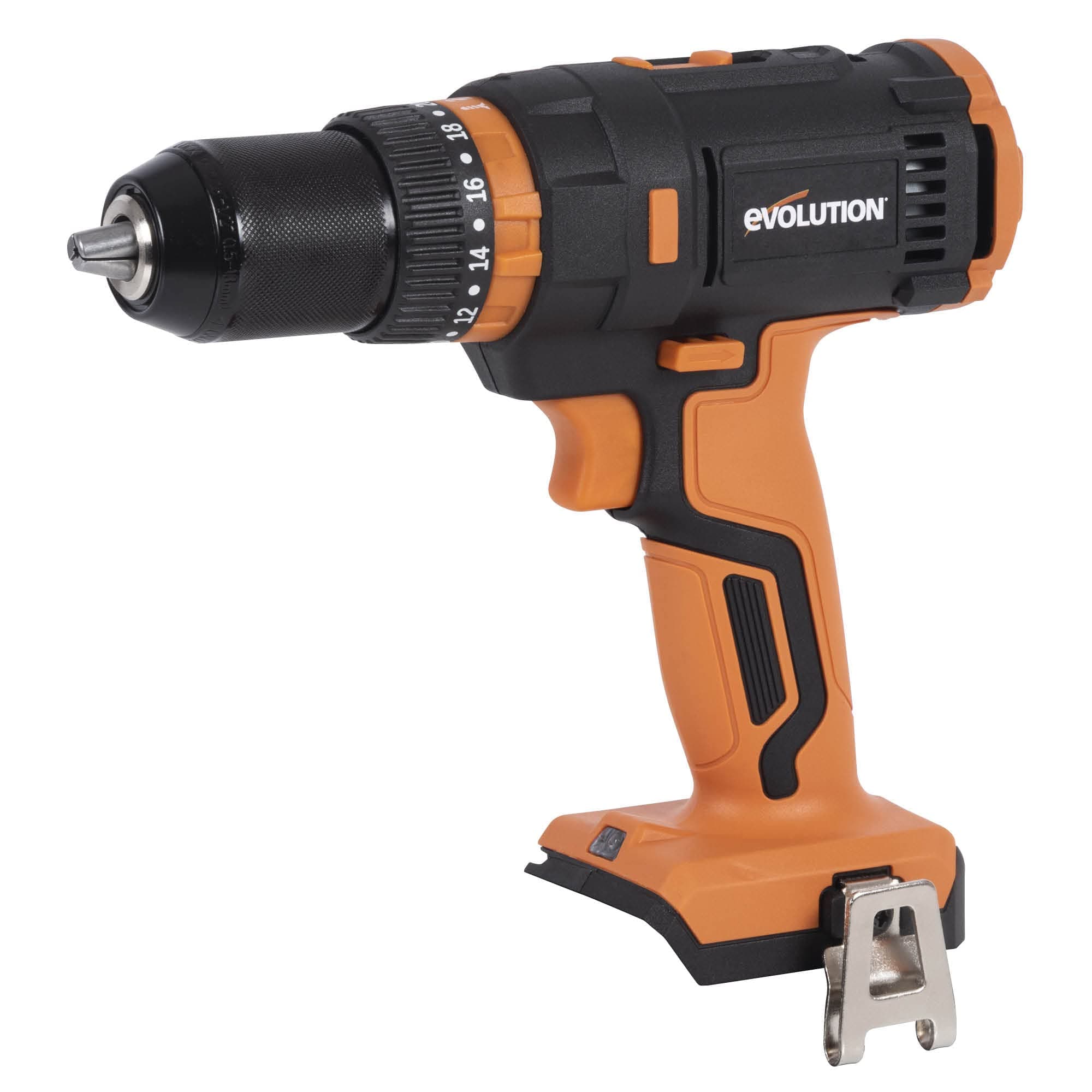 Power Tools R13CMB-Li Cordless Combi Drill with Variable Speed & Belt Clip - Battery NOT Included, Black/Orange,105-0001