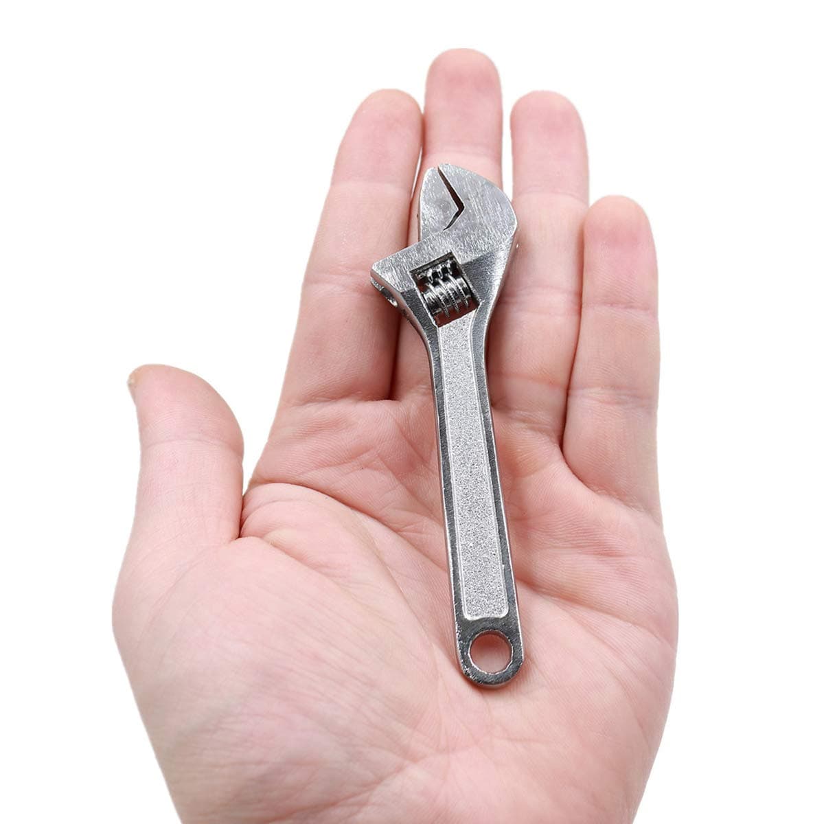 Mini Adjustable Spanner, 4" Small Steel Spanner Jaw Wrench HATOOLHA® Hand Wrench Tools for Industry and Auto Repair (Silver)