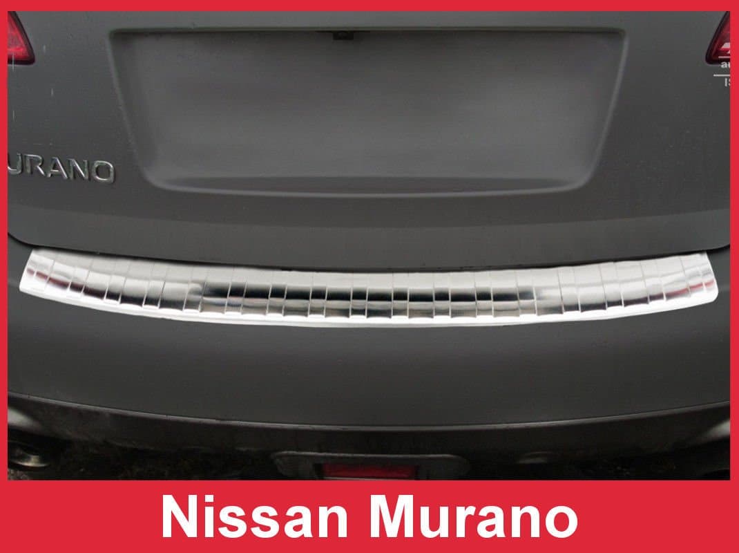 Stainless Steel Rear Bumper Protector Guard - Brushed Silver - for 2009-2014 Nissan Murano