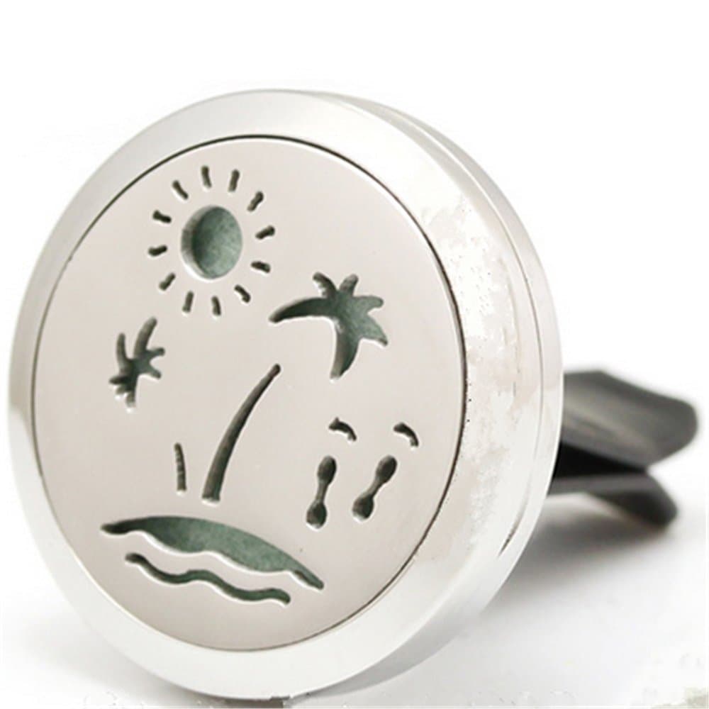 Aromatherapy Car Air Freshener Diffuser with 5 ML Eucalyptus Essential Oil (Beach)