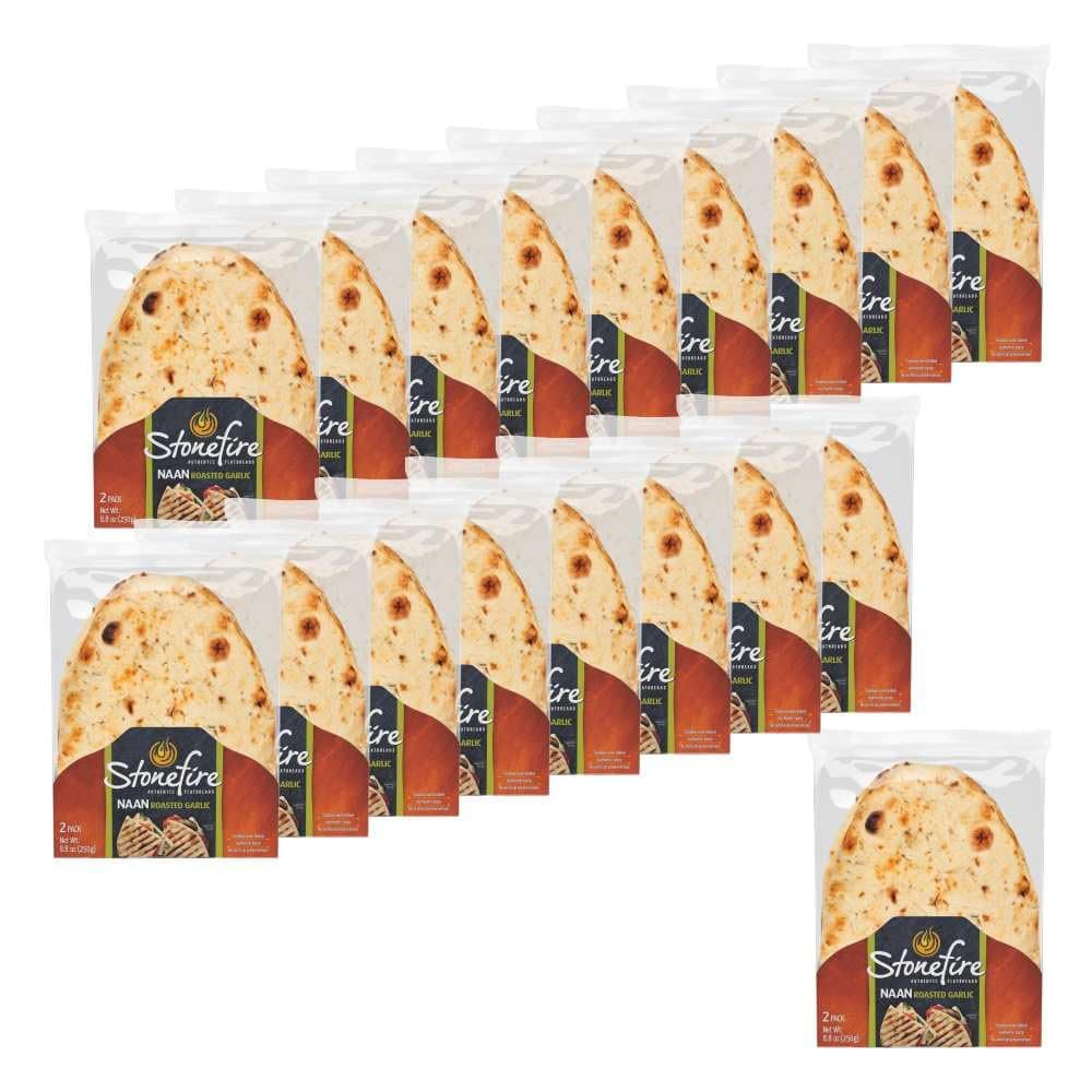 Stonefire Garlic Naan, 8.8 oz, 18 Pack