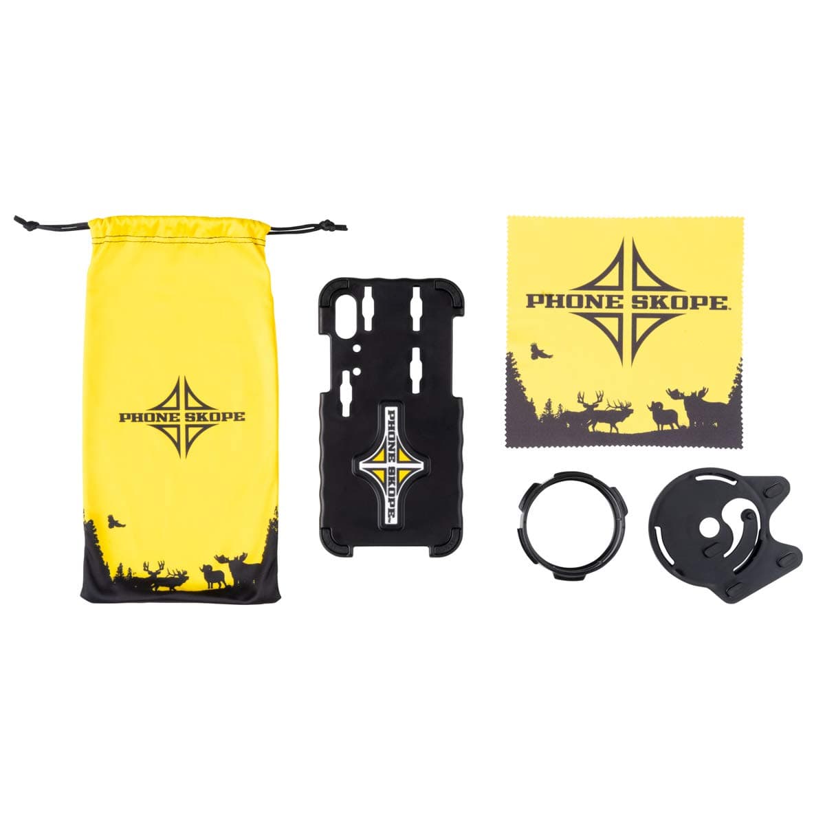 Phone Skope Complete Digiscoping Kit: Ideal Scope Camera for Hunting/Birding/Stargazing - Phone Scope Adapter Kit Includes Phone Scope Mount Case, Eyepiece Adapter, Lens Cloth - Fits Most Smartphones