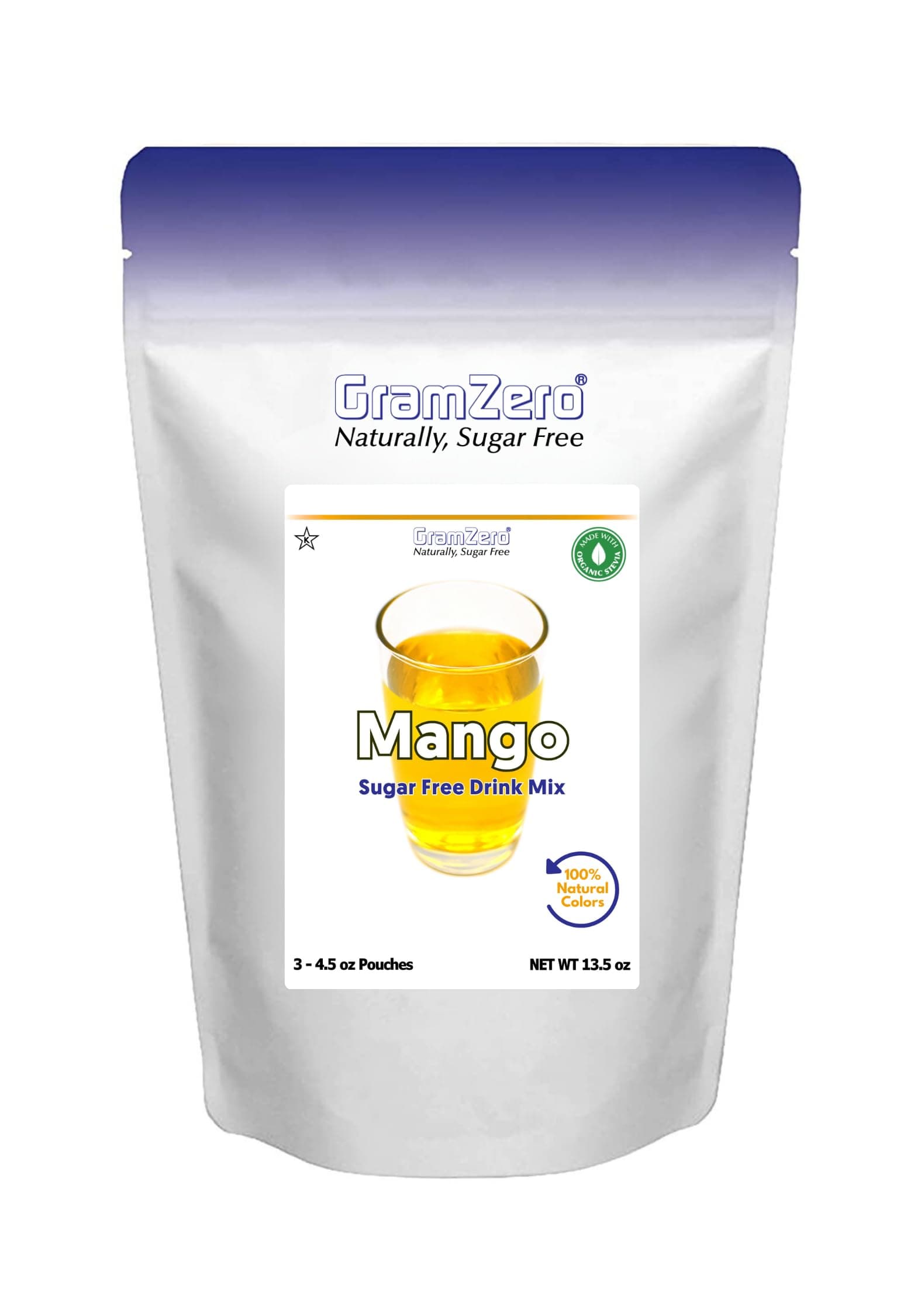 Mango Zero Calorie Sugar Free Drink Mix, Great For Nutrition Club Loaded Tea, Stevia Sweetened