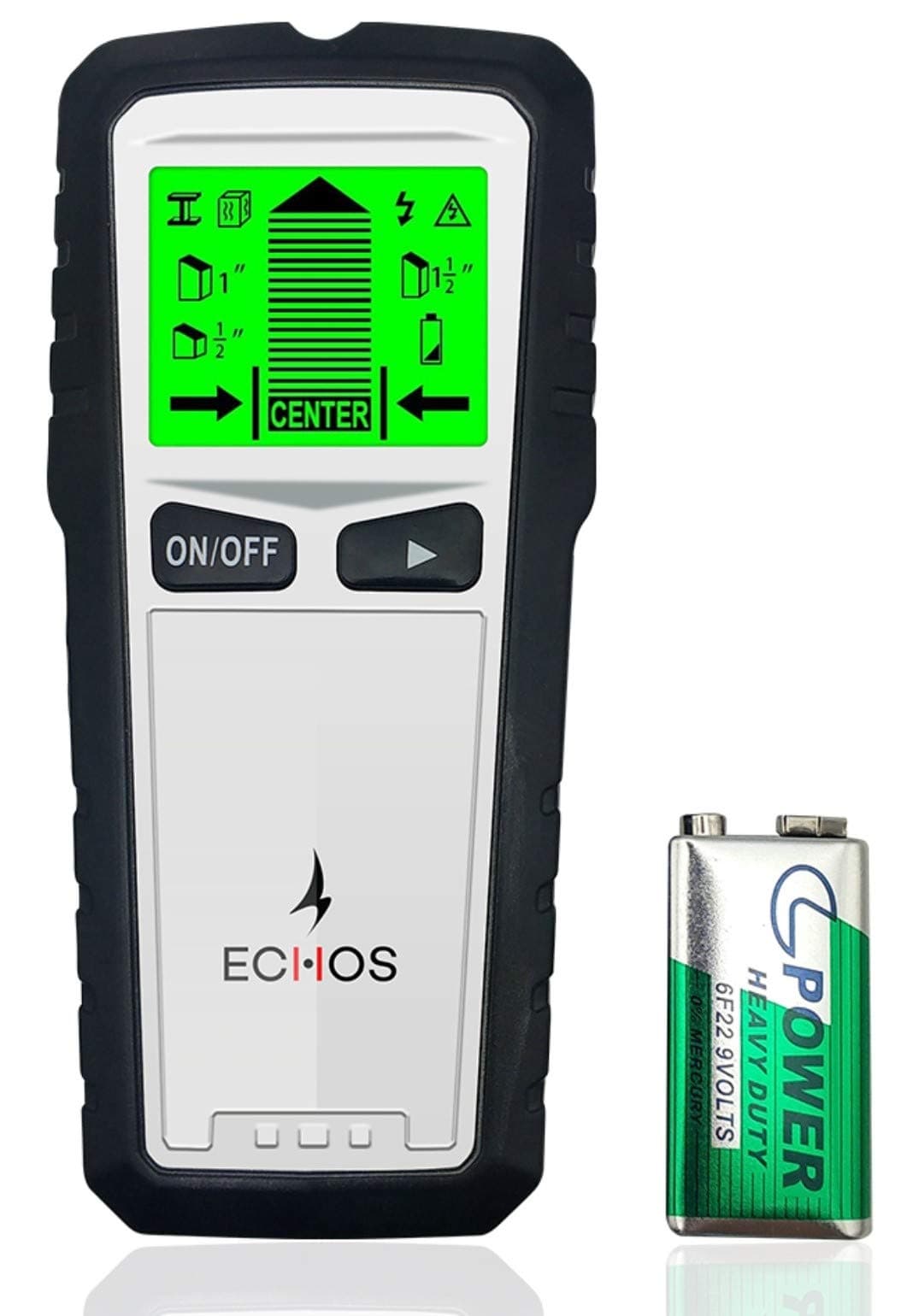 Echos Stud Finder Electric Stud Detector 5 in 1 Mufti Function Scanner Wall Center Edge Finding AC Live Wire Metal Wood Cable Joist with Sound Alert