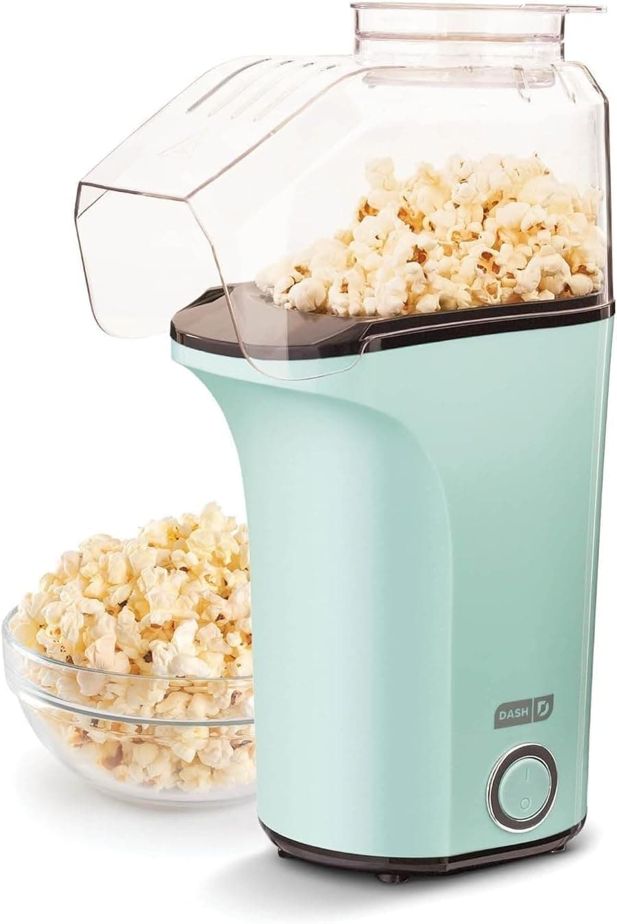 DASH Hot Air Popcorn Popper Maker with Measuring Cup to Portion Popping Corn Kernels + Melt Butter, 16 Cups - Dream Blue, 2Yrs warranty