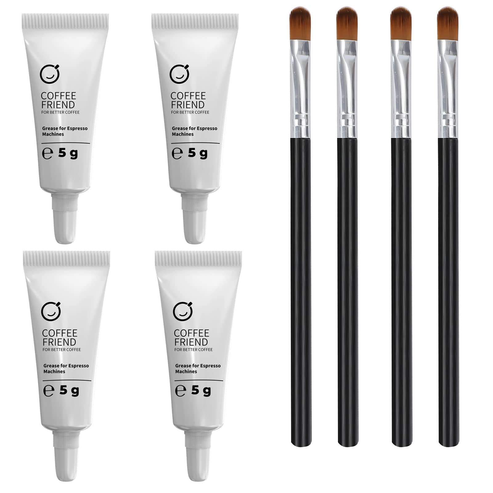 4PACK Espresso Machine Grease, Silicone Grease FIT Espresso Machine,Coffee Machine Lubricant 5g Tube fit All Expresso Machines, Cleaning Tablets for the Espresso Machine