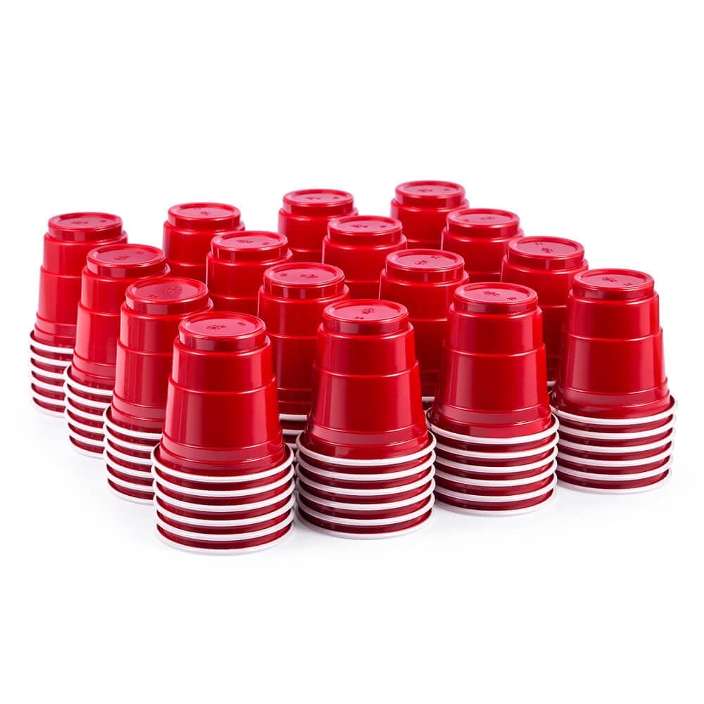 100ct 2oz. Mini Red Shot Cups, Disposable and Small Size Perfect for Party, Tastings, Sample and More