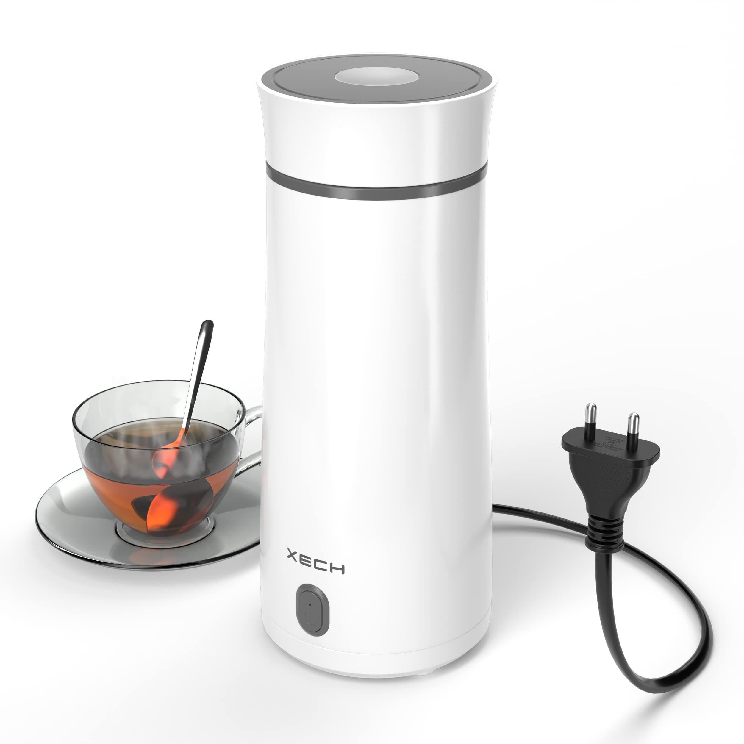 XECH Electric Kettle For Travel Hot Water Mini Kettle In-Built Cable Portable Bottle Design 300W Heating Element to Boil Water and Prepare Tea Coffee without Milk Small Kettles (Hydroboil, 400ml) ABS