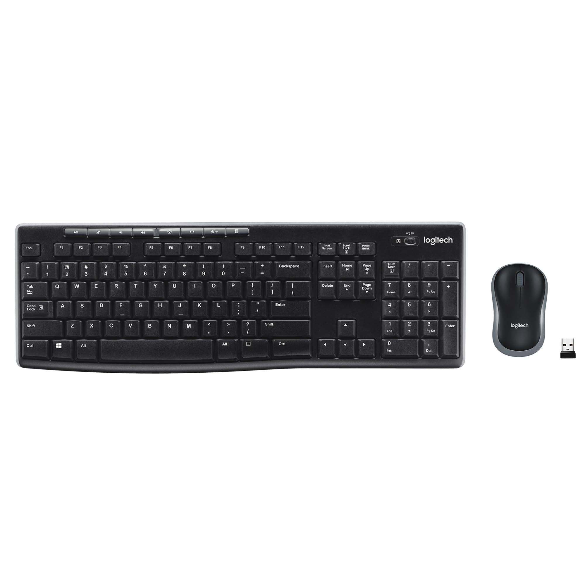 Logitech MK270 Wireless Keyboard and Mouse Combo - Keyboard and Mouse Included, Long Battery Life