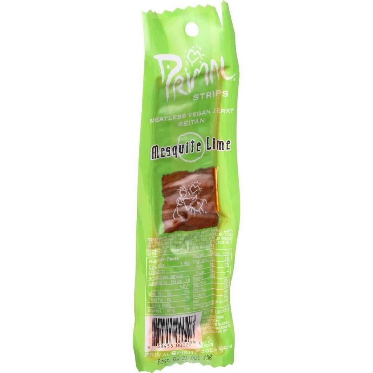 Primal Strips Mesquite Lime Meatless Jerky, 1 Ounce -- 24 per case.24