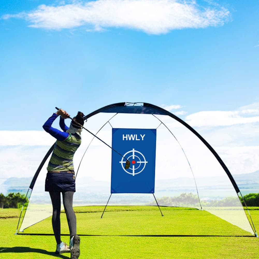 HWLY Winter Oly-Mpics Golf Hitting Net Driving Range Golf Practice Nets for Backyard Indoor Use with Target Carry Bag