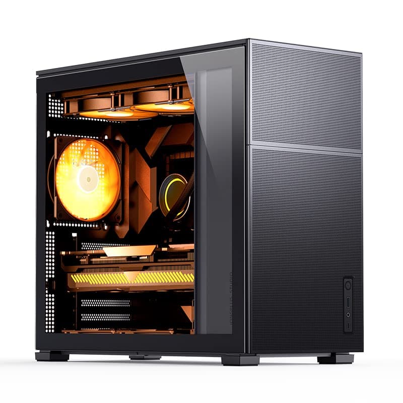JONSBO D41 MESH Black ATX Computer Case, ATX/M-A.TX Mainboard/Support RTX 4090(335-400mm) GPU 360/280AIO,Power A.TX/SFX: 100mm-220mm Multiple Tool-Free Design, Black