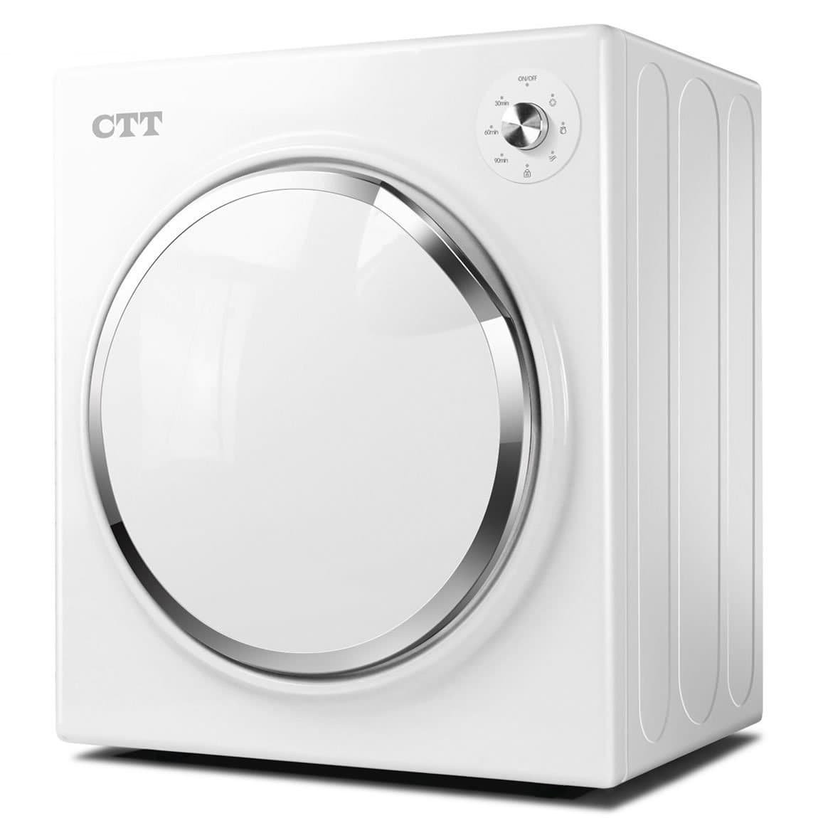 CTT 13 lb. Capacity/3.25 Cu.Ft. Intelligent Compact Protable Tumble Clothes Dryer w/Timer Control, Electric Tumble Vented Laundry Dryer, Intelligent Drying Control Systerm, Humidity Tester