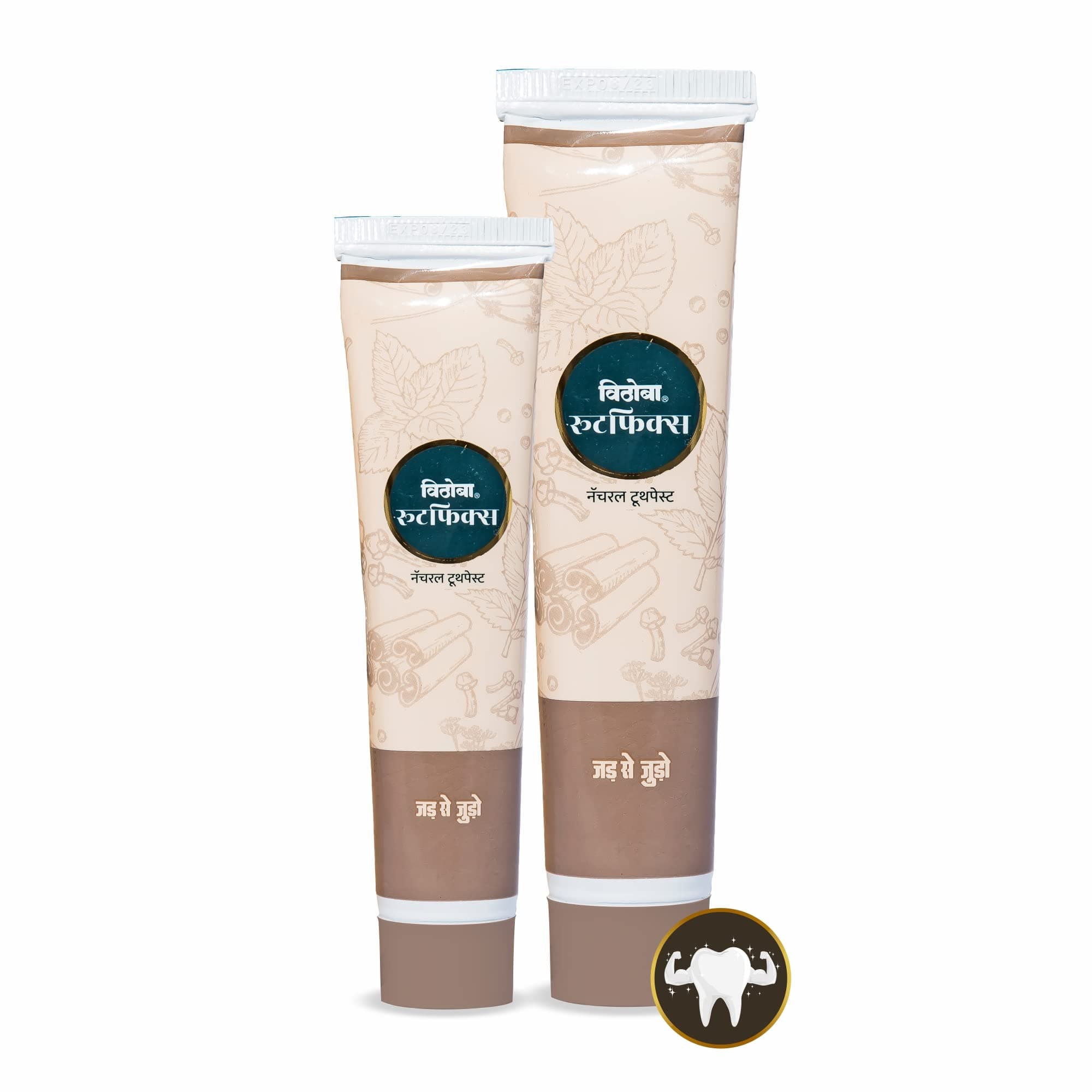 Herbal Rootfix Toothpaste Herbal Toothpaste Herbal Tooth Whitner for Oral Health with Natural Herbs Herbal Toothpaste for White Strong Teeth & Refreshing Breath 80g+40g |