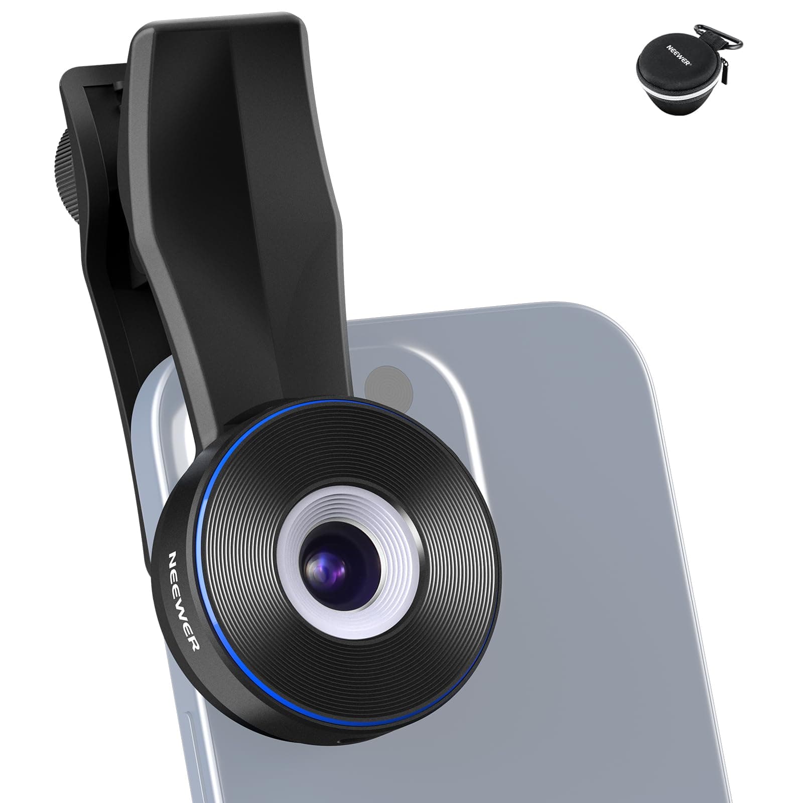 45X Mini Pocket Microscope Lens with 17mm Thread Phone Lens Clip, 2 Brightness LED Light, Microscopic World Observation, USB C Cable, Compatible with iPhone Samsung, LS-32 PRO