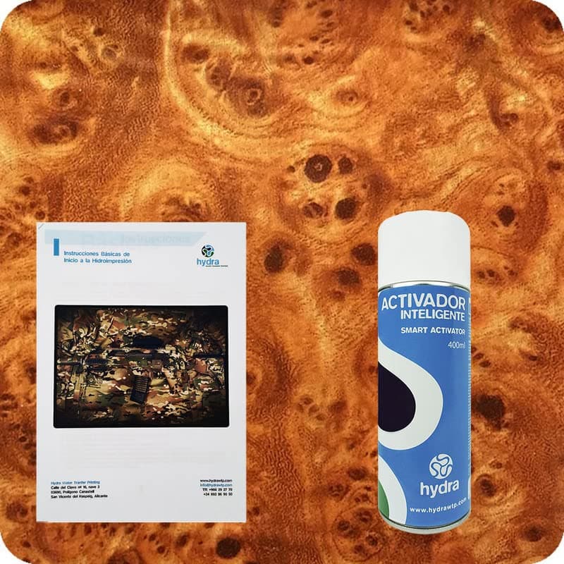 BASIC Hydro Dipping Kit Hydro dip Kit Hydrographics Kit : 1 SMART Water Transfer Printing Activator Spray 400 ml + Basic User`s Guide + Hydrographic film. Size: Width: 3' 3". Lenght: 26' 2" (HMR-124)