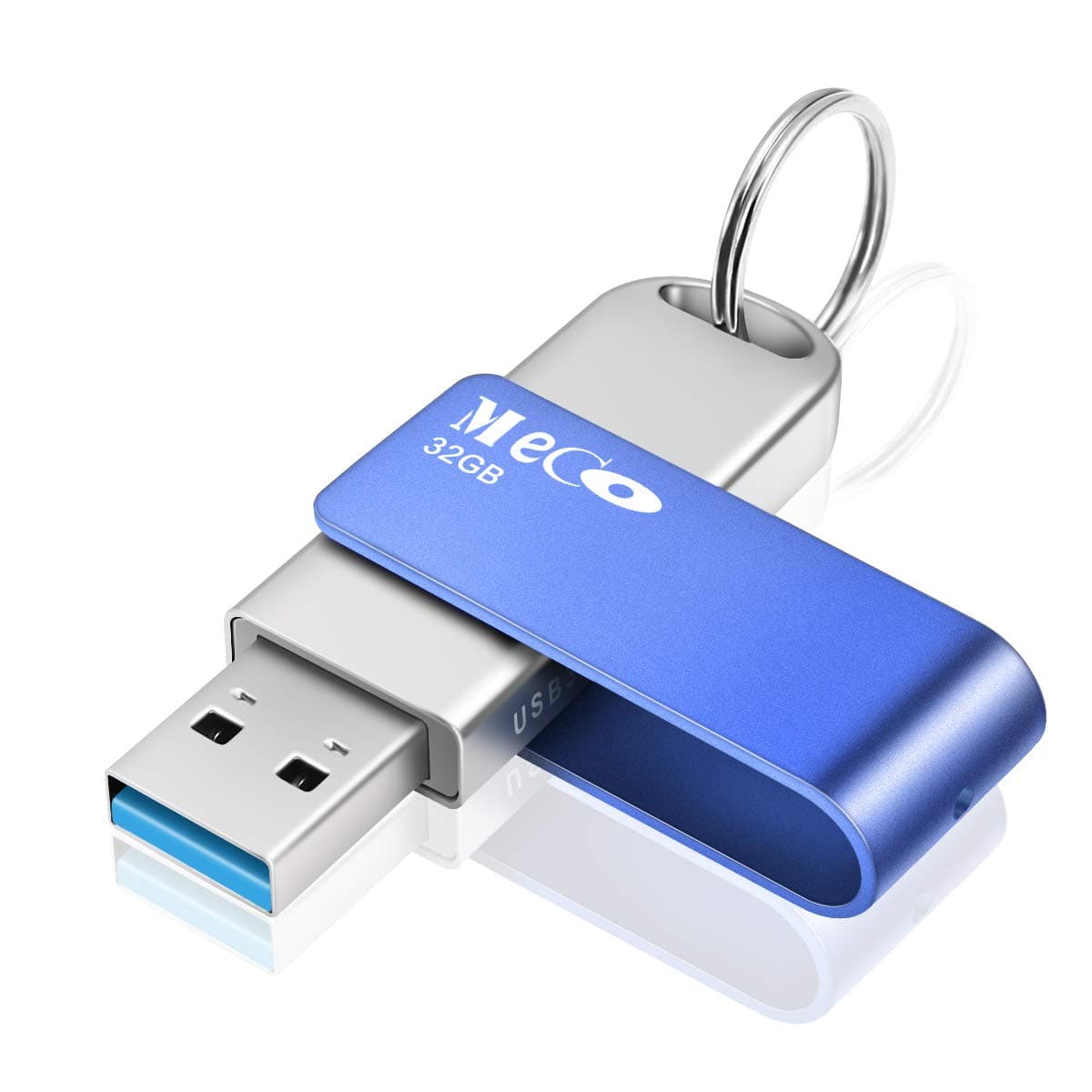MECO ELEVERDE USB 3.0 32GB Memory Stick USB Stick Flash Drive Thumb Drive with Key Ring for Smart TV, Laptop, Computer, Notebook