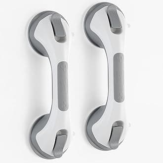 TAILI Grab Bars for Bathtubs and Showers Glow in The Dark, 2 Pack 12.2 in Shower Grab Bar,Shower Handles Shower Rails for Seniors and Elderly,Bathroom Removable No Drilling Waterproof Grey