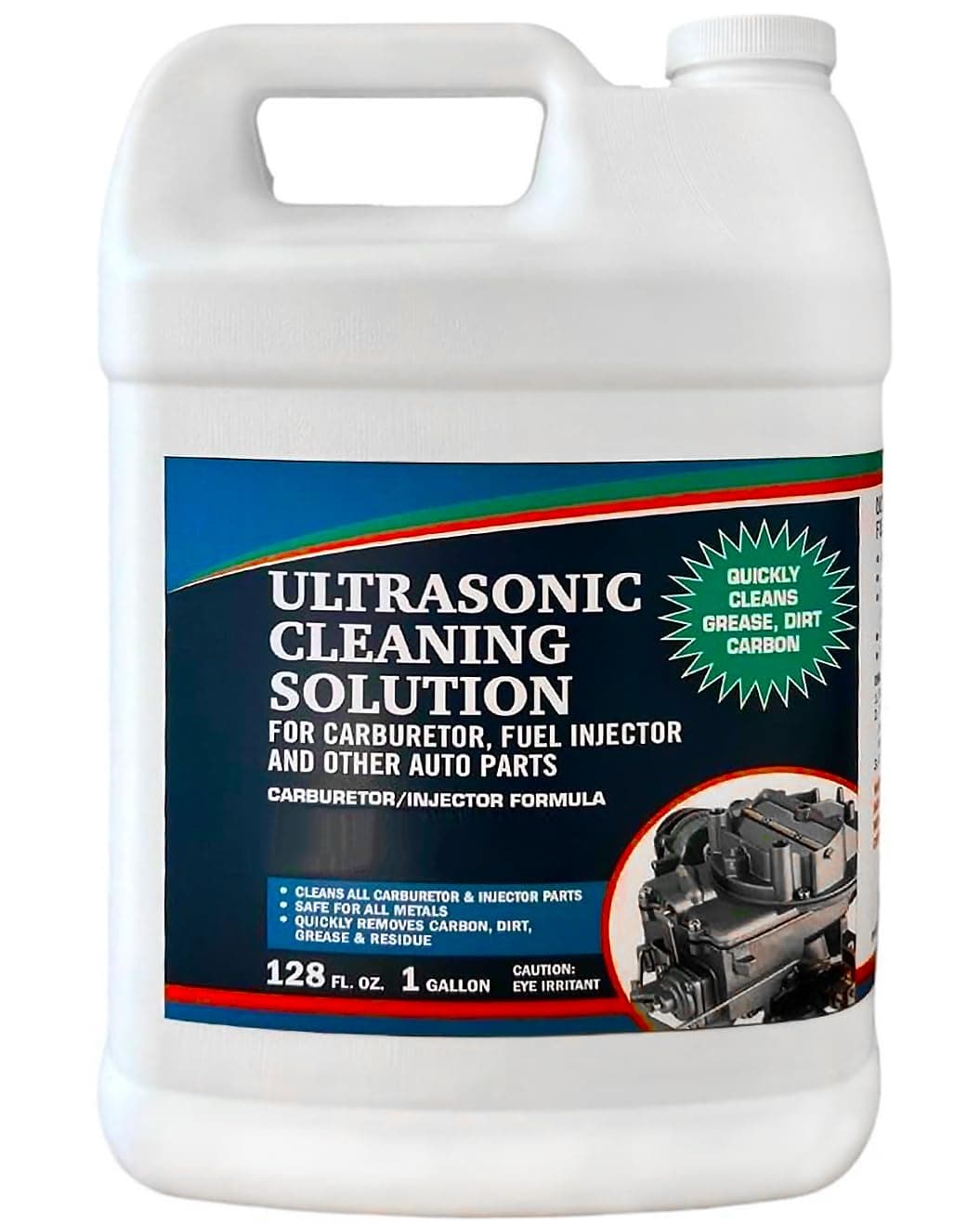 Ultrasonic Cleaner Solution for Carburetors and Engine Parts. Concentrated Washing Compound for use in Ultrasonic Machines and Immersion Washers - Automotive Fluid (1 Gallon)