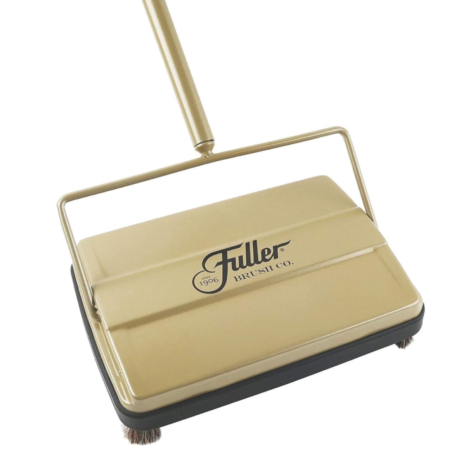Fuller Brush Electrostatic Carpet & Floor Sweeper with Additional Rubber Rotor-9" Cleaning Path-Rich Gold