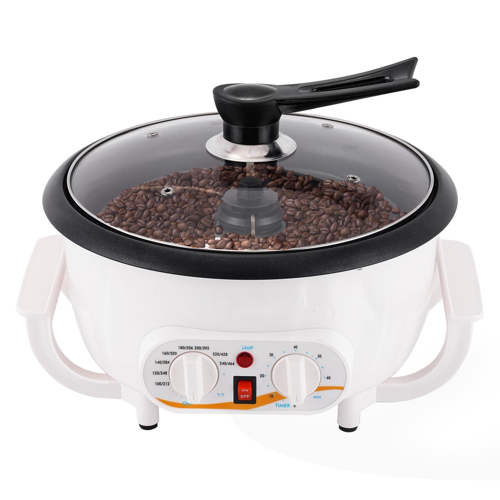 YUCHENGTECH Coffee Roaster Machine Home Coffee Beans Roasting Machine Electric Coffee Bean Roaster 0-240℃ & 0-60min Adjustable 300g 1200W
