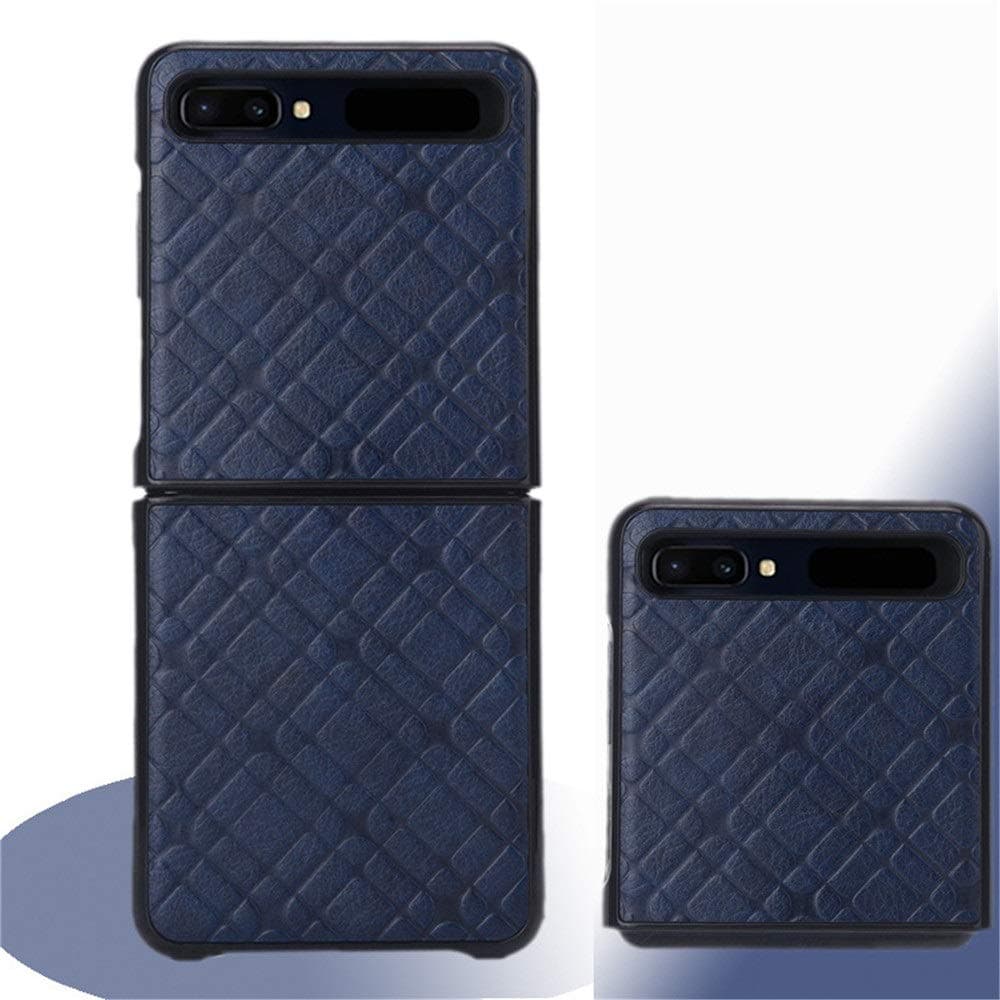 JINXIUS Phone Case, Protective Housing Foldable Screen Holster Shockproof Full Cover Phone Case for Samsung Galaxy Z Flip SM-F700F (Color : Blue)