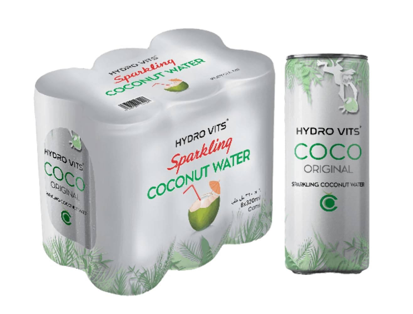 Hydro Vits Sparkling Coconut Water 6 x 320ml Case Case