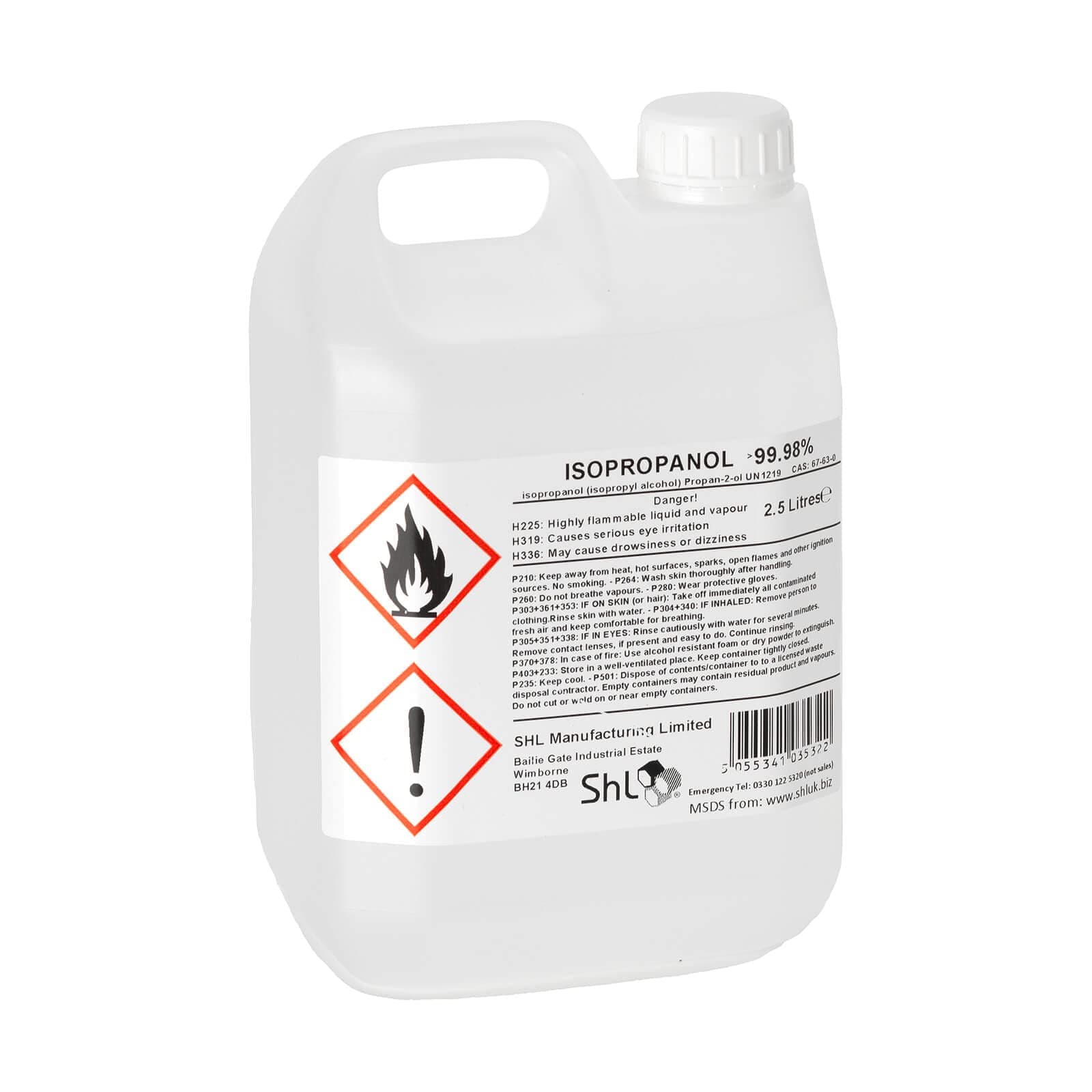 SHL 2.5 Litre (2500ml) Isopropanol