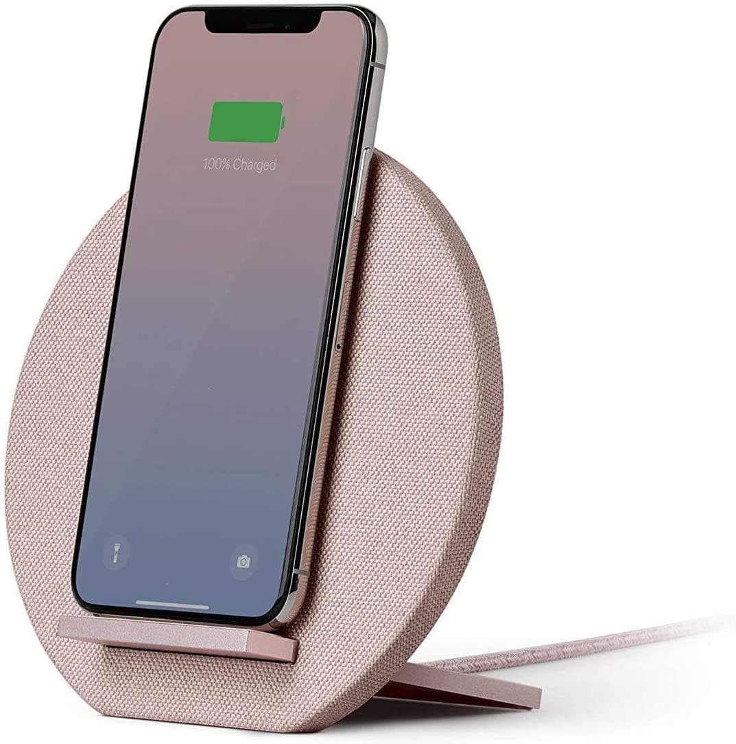 – NATIVE UNION Dock Wireless Charger - Qi Certified - 10W Versatile Fast-Charging Stand for Wireless Devices - Compatible with iPhone 11/11 Pro/11 Pro Max/XS/XS Max/XR/X/8/8 Plus - Rose Gold