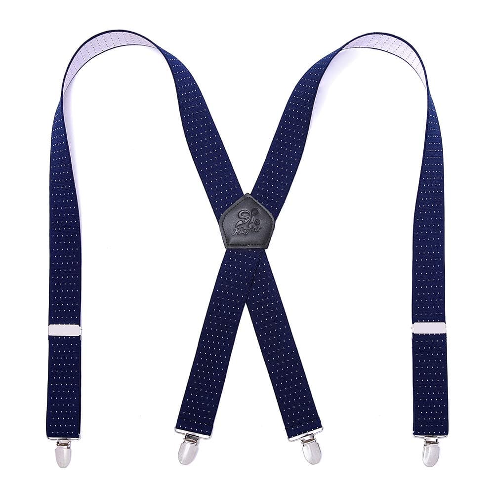 Men Braces Strong Metal Clips 4 X Back Durable Elastic Adjustable Suspenders Heavy Duty Mens Braces