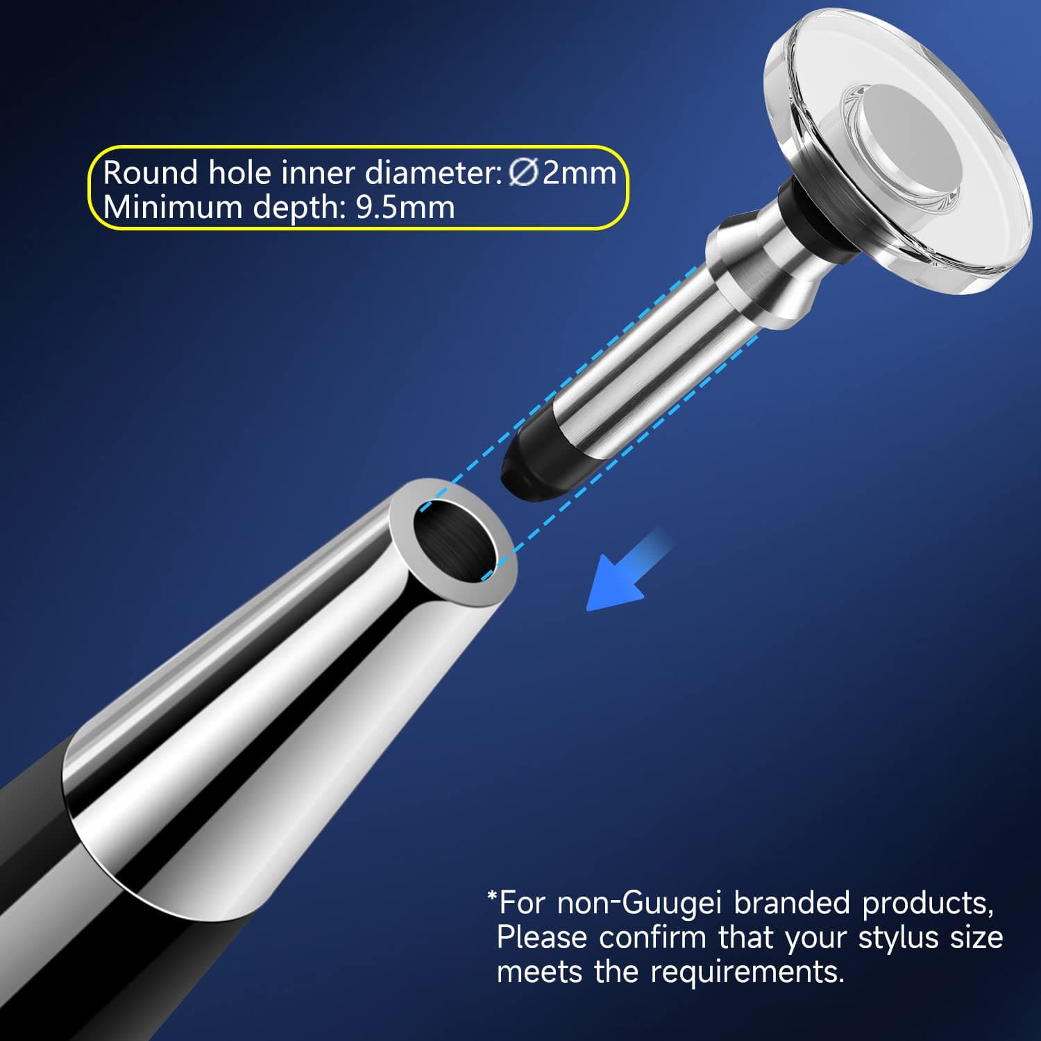 GUUGEI Stylus Tips Replacement Tips only [12 Pack] Passive Stylus Pen disc Universal nibs Compatible with Capacitive Touch Screen